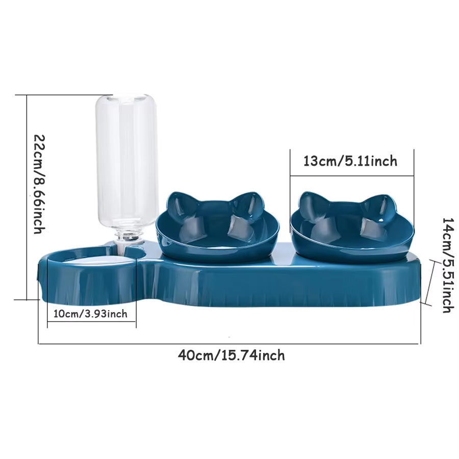 Triple Cat Bowls Feeder