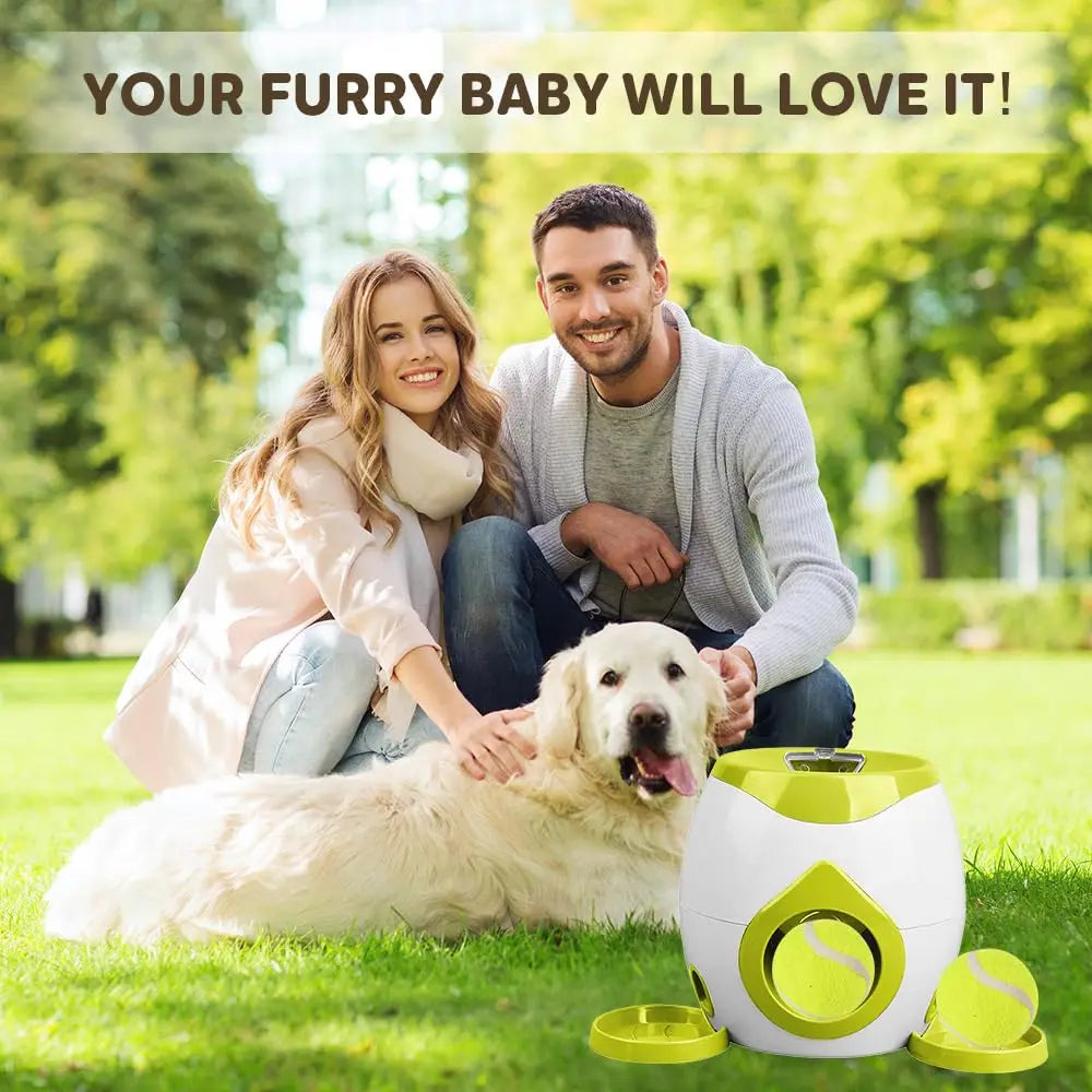 2025 Upgraded Dog Tennis Throwers, Throwers for Interactive Games and Training, Pet Ball Throwers with Food Rewards