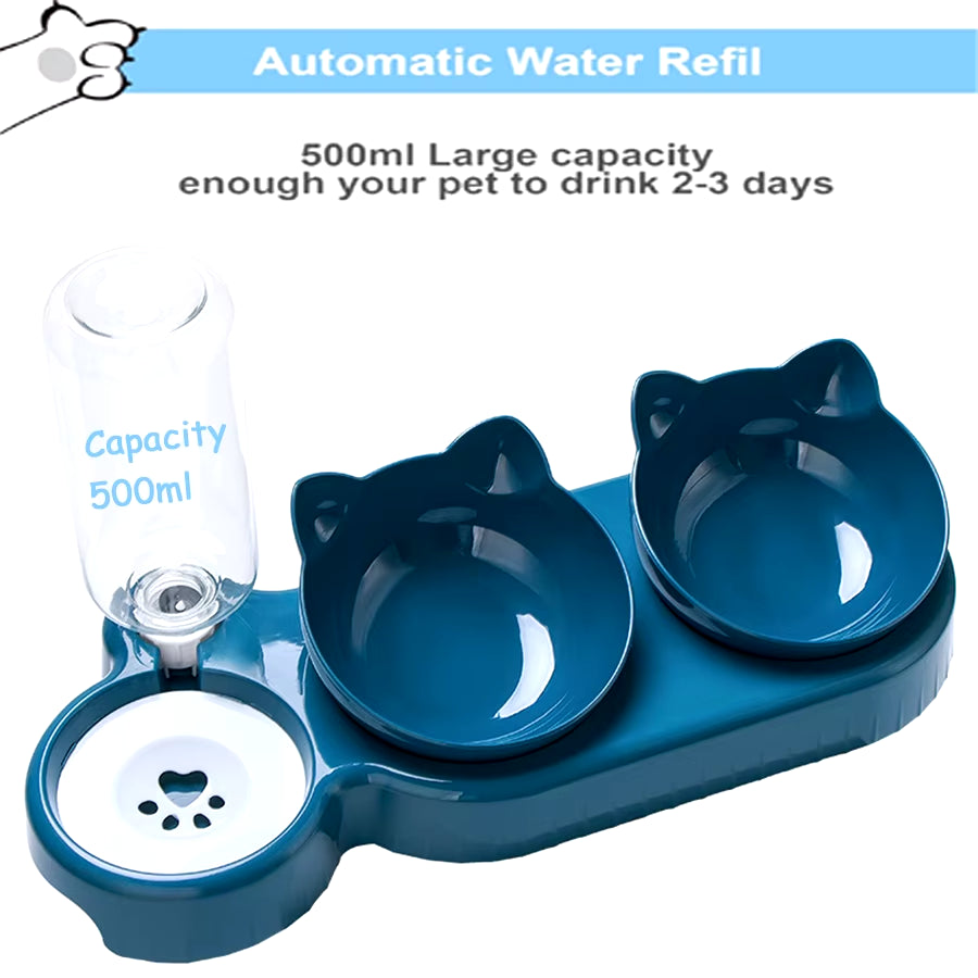 Triple Cat Bowls Feeder