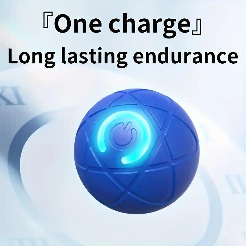 Interactive Gravity Bounce Dog Toy, Durable Chew Ball with Auto Tease, Rechargeable Lithium Polymer Battery, Dog Self-Entertainment Motorized Pet Toys, Interactive Training Ball, Indoor Training Ball