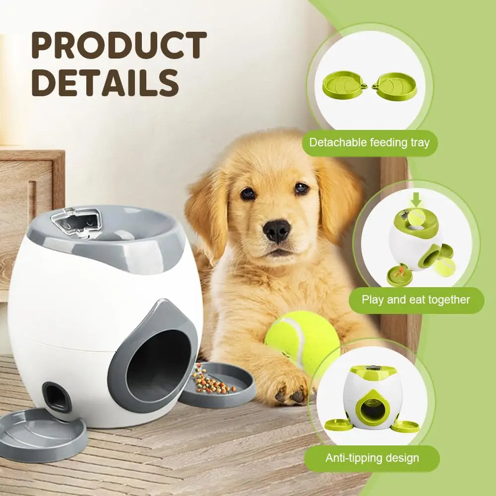 2025 Upgraded Dog Tennis Throwers, Throwers for Interactive Games and Training, Pet Ball Throwers with Food Rewards