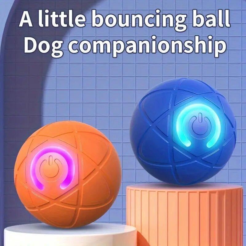 Interactive Gravity Bounce Dog Toy, Durable Chew Ball with Auto Tease, Rechargeable Lithium Polymer Battery, Dog Self-Entertainment Motorized Pet Toys, Interactive Training Ball, Indoor Training Ball