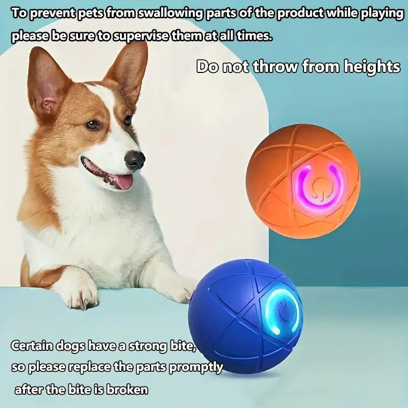 Interactive Gravity Bounce Dog Toy, Durable Chew Ball with Auto Tease, Rechargeable Lithium Polymer Battery, Dog Self-Entertainment Motorized Pet Toys, Interactive Training Ball, Indoor Training Ball