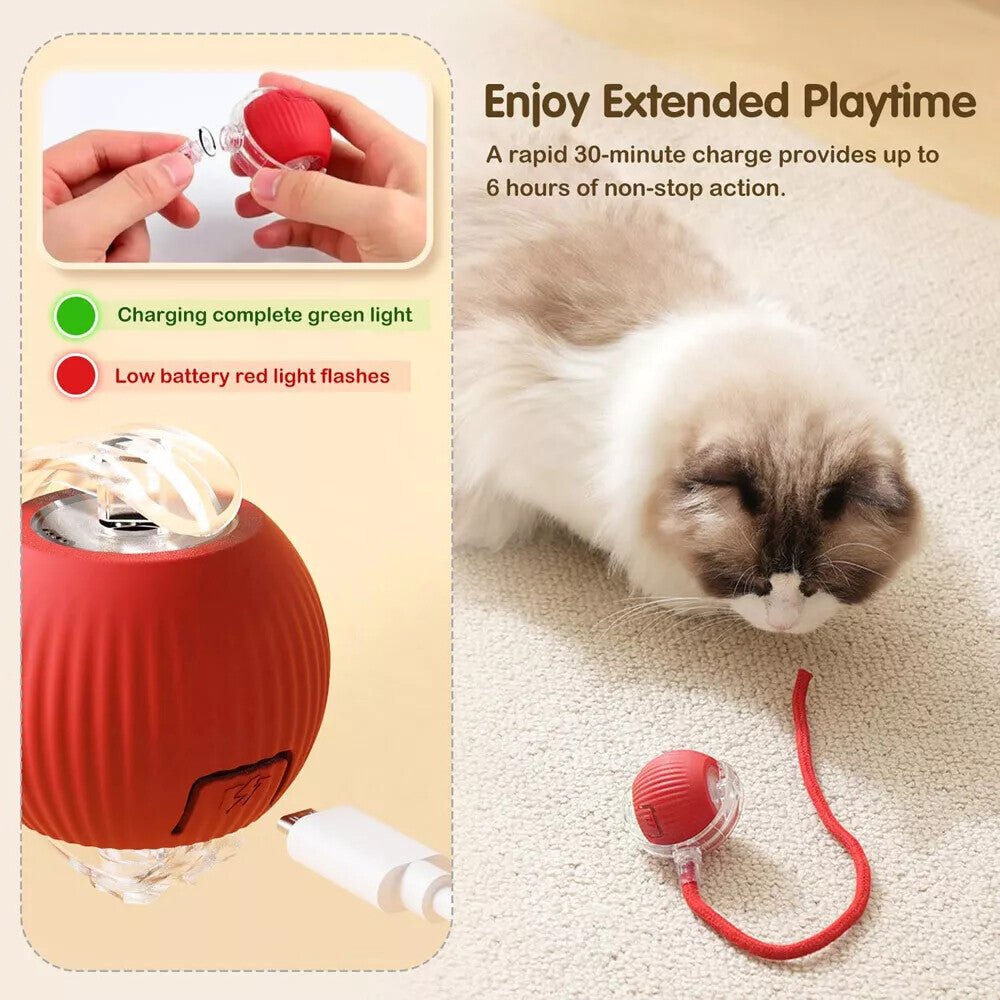 Automatic Rolling Ball Smart Cat Dog Toy Electric Pet Interactive Self-Moving