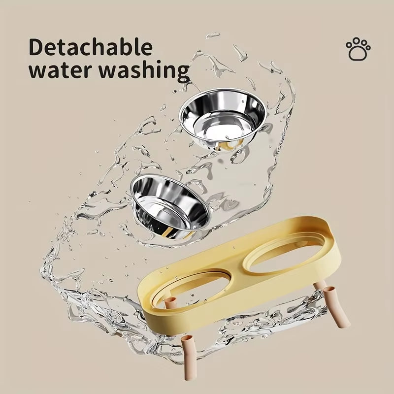 cat double bowl anti-spill