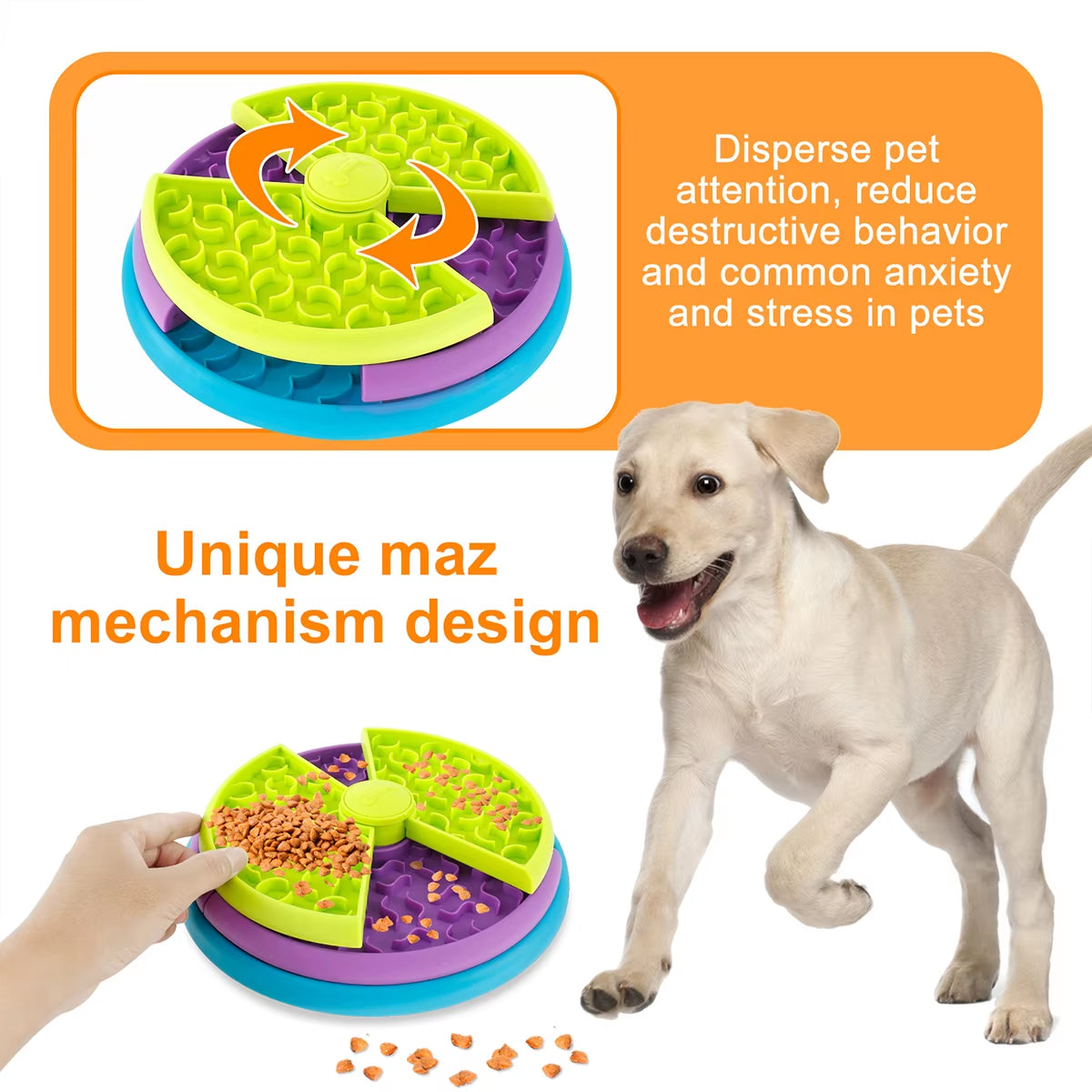 Interactive Dog Feeder Puzzle Game