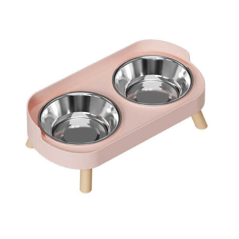 Cats Anti-Spill Double Bowl Set