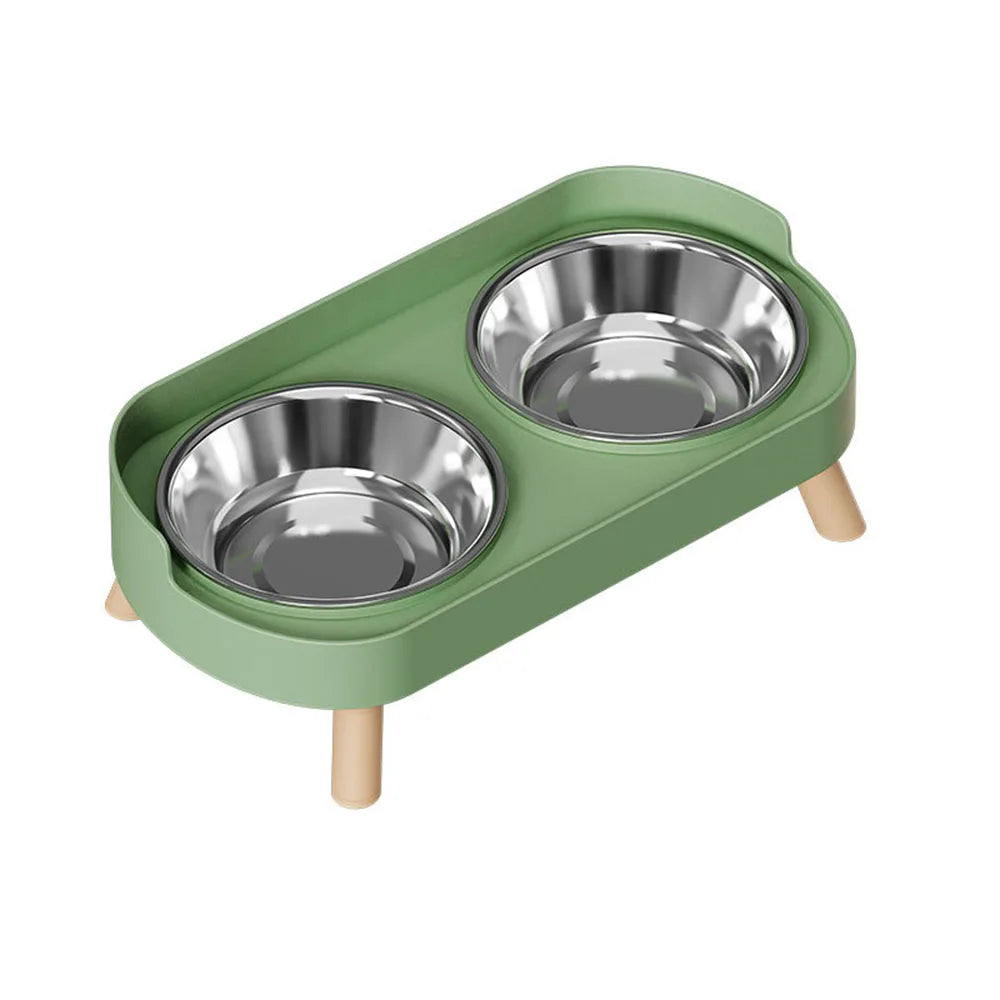 Cats Anti-Spill Double Bowl Set