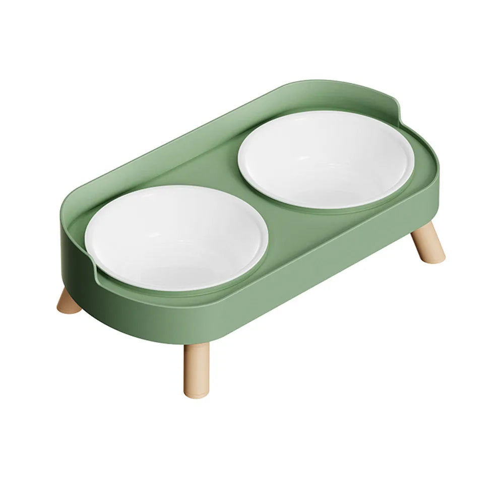 Cats Anti-Spill Double Bowl Set