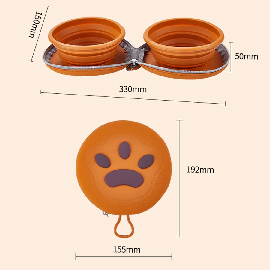 2-In-1 Foldable Pet Food Bowl
