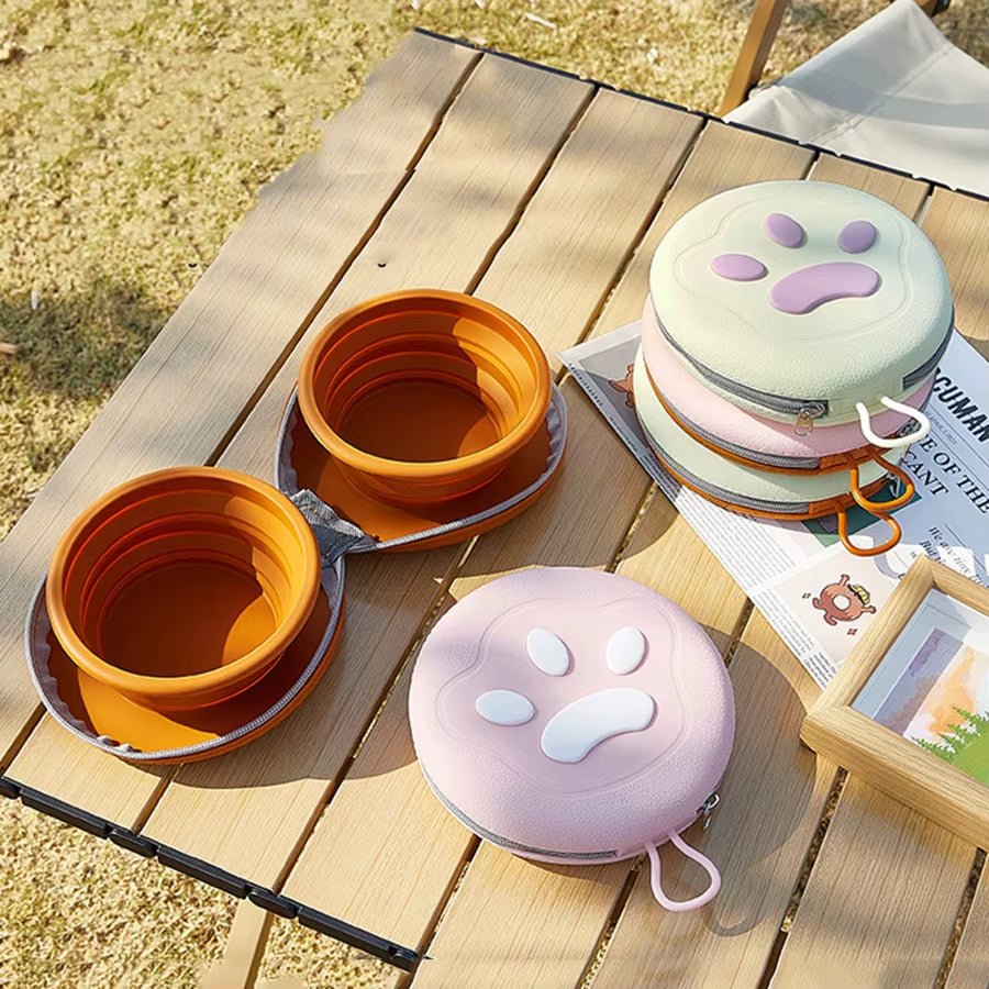 2-In-1 Foldable Pet Food Bowl