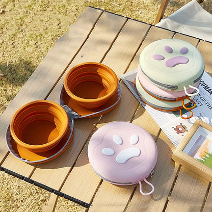 2-In-1 Foldable Pet Food Bowl