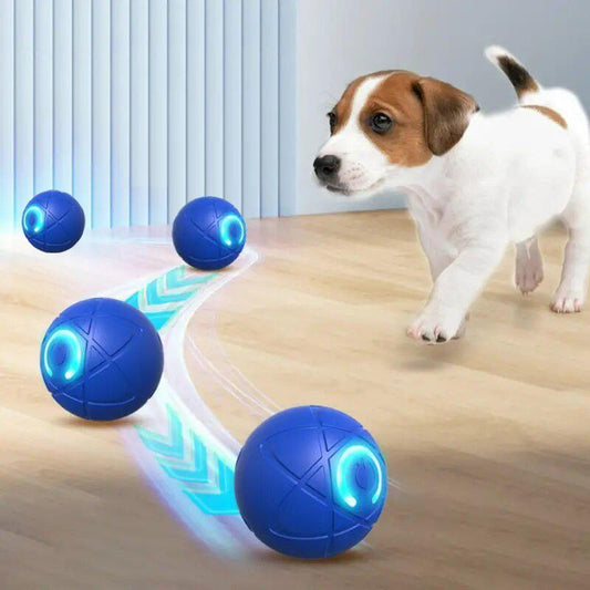 Interactive Gravity Bounce Dog Toy, Durable Chew Ball with Auto Tease, Rechargeable Lithium Polymer Battery, Dog Self-Entertainment Motorized Pet Toys, Interactive Training Ball, Indoor Training Ball