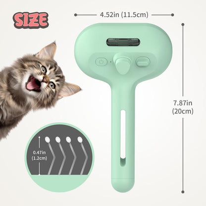 3 in 1 Pet Steam Brush with Slicker Brush, Dog Spray Hair Removal Comb for Shedding & Grooming, Water Brush for Cats Dogs Small Animals Long Short Haired with One-Click Release Button