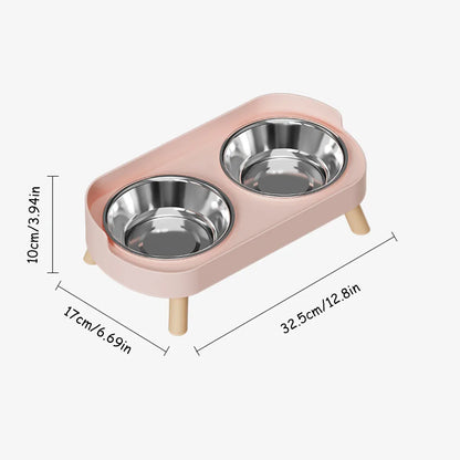 Cats Anti-Spill Double Bowl Set