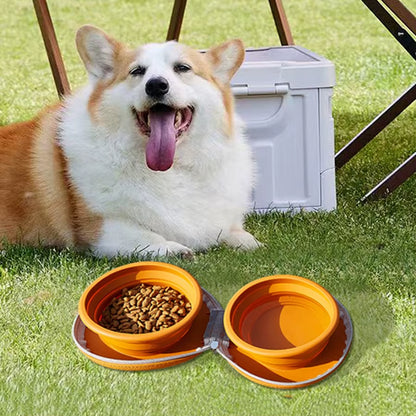 2-In-1 Foldable Pet Food Bowl